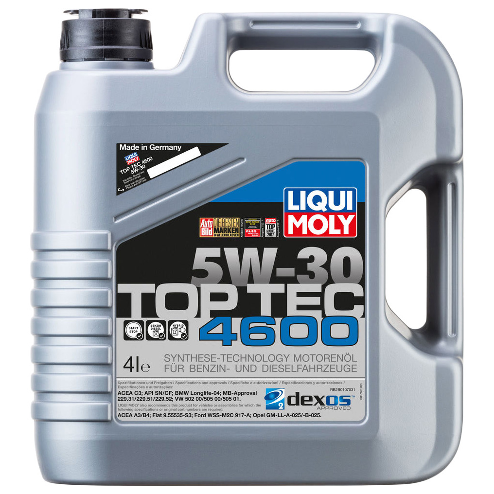 фото 5w-30 top tec 4600 sn/cf 4л (нс-синт.мотор.масло) liqui moly 3763