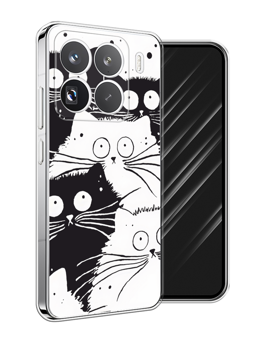 

Чехол Awog на Xiaomi 15 Pro "Коты черно-белые", Черный;белый, 323750-1