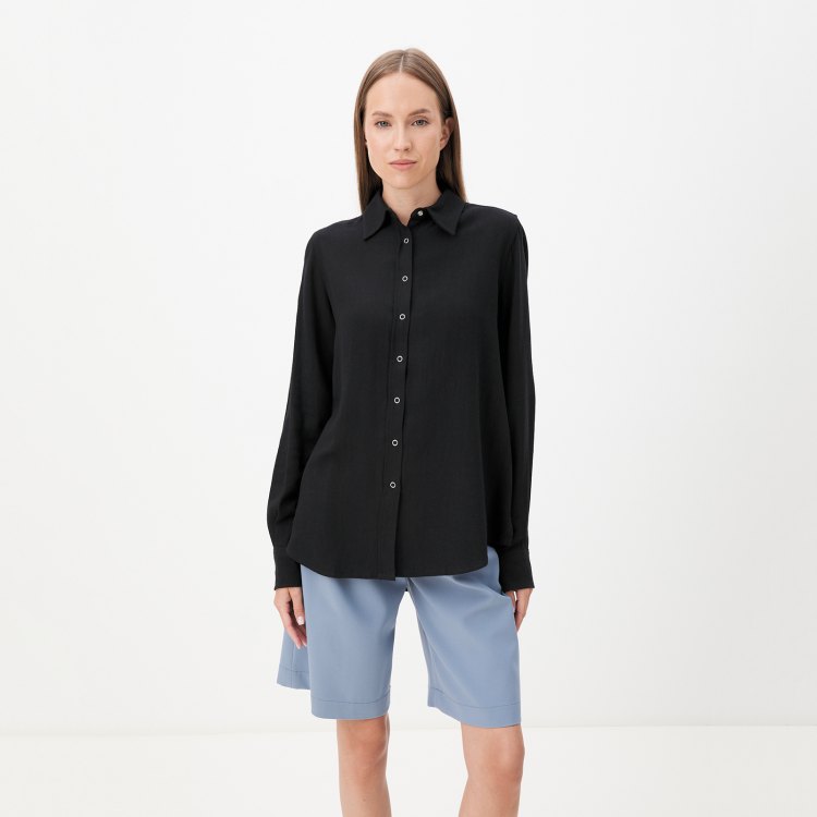 

Рубашка женская Maison David 2109-N черная 2XS, Черный, 2109-N