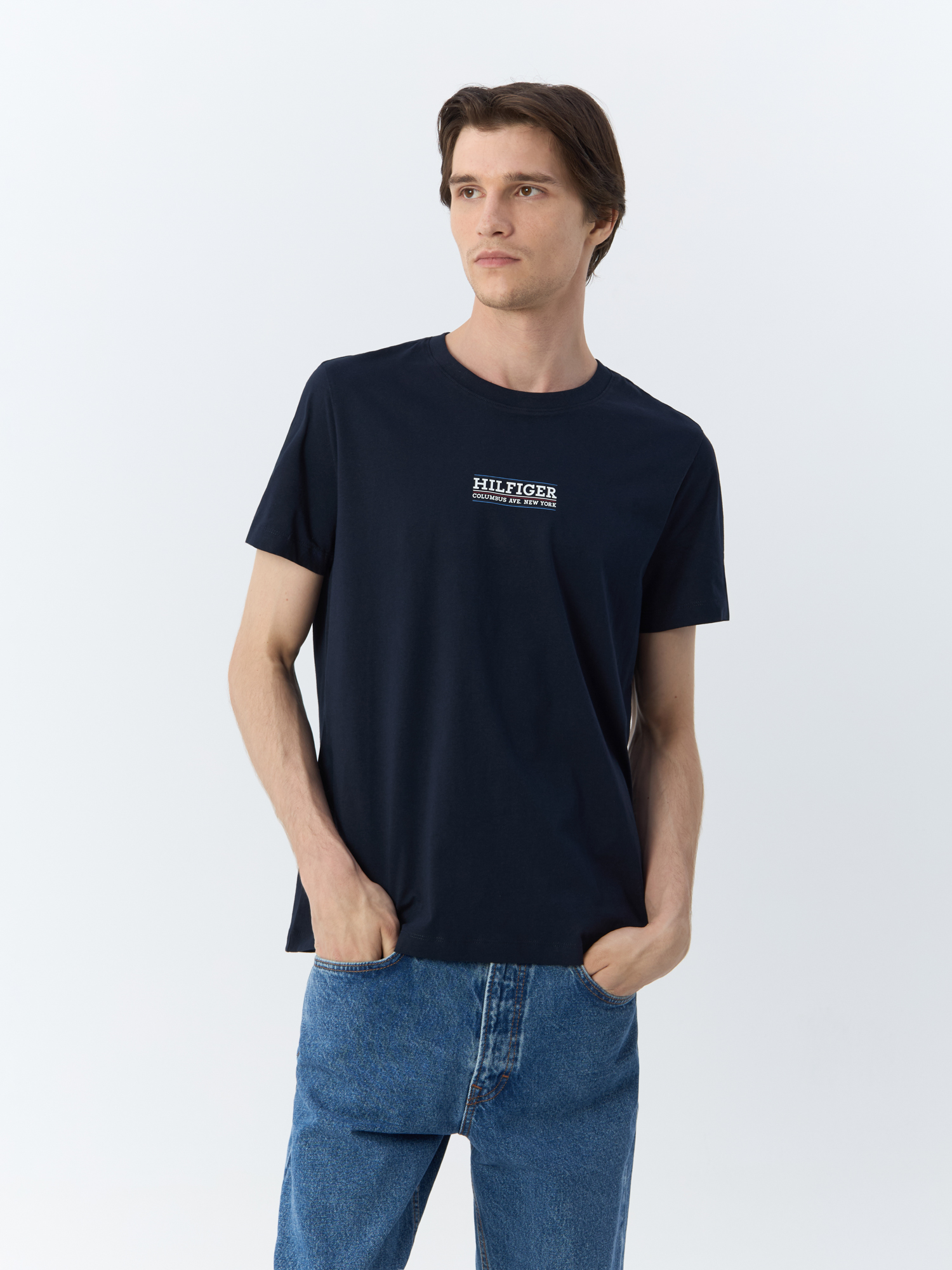 

Футболка мужская Tommy Hilfiger MW0MW34387DW5 синяя 3XL, Синий, MW0MW34387