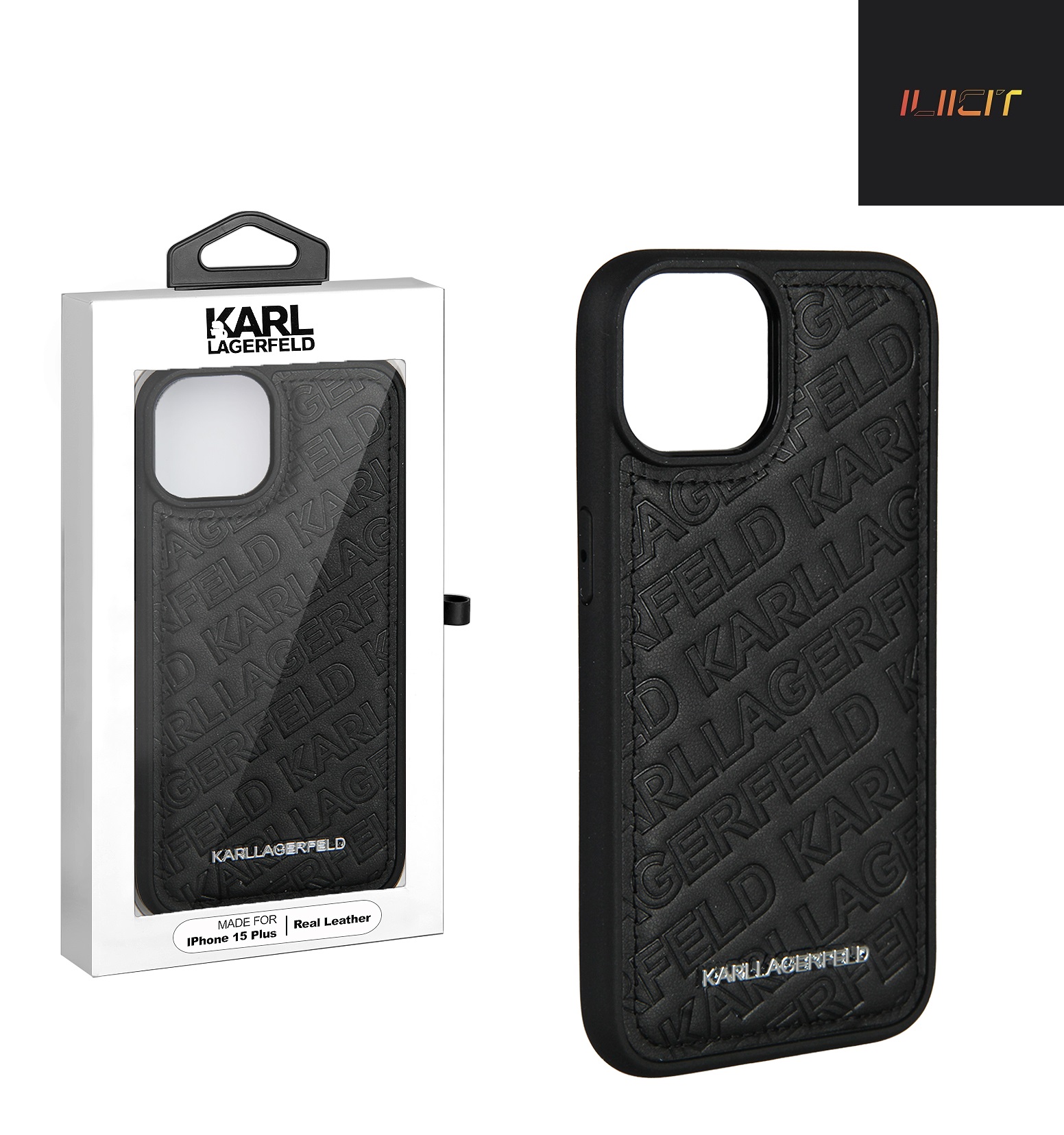 

Чехол iPhone 15 Plus KARL LAGERFELD PQKPM, черный (IS974073)