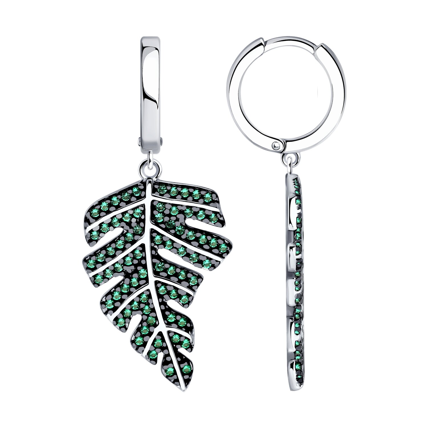 

Серьги подвески из серебра ЯХОНТ Золотой 2730798, фианит, 2730798