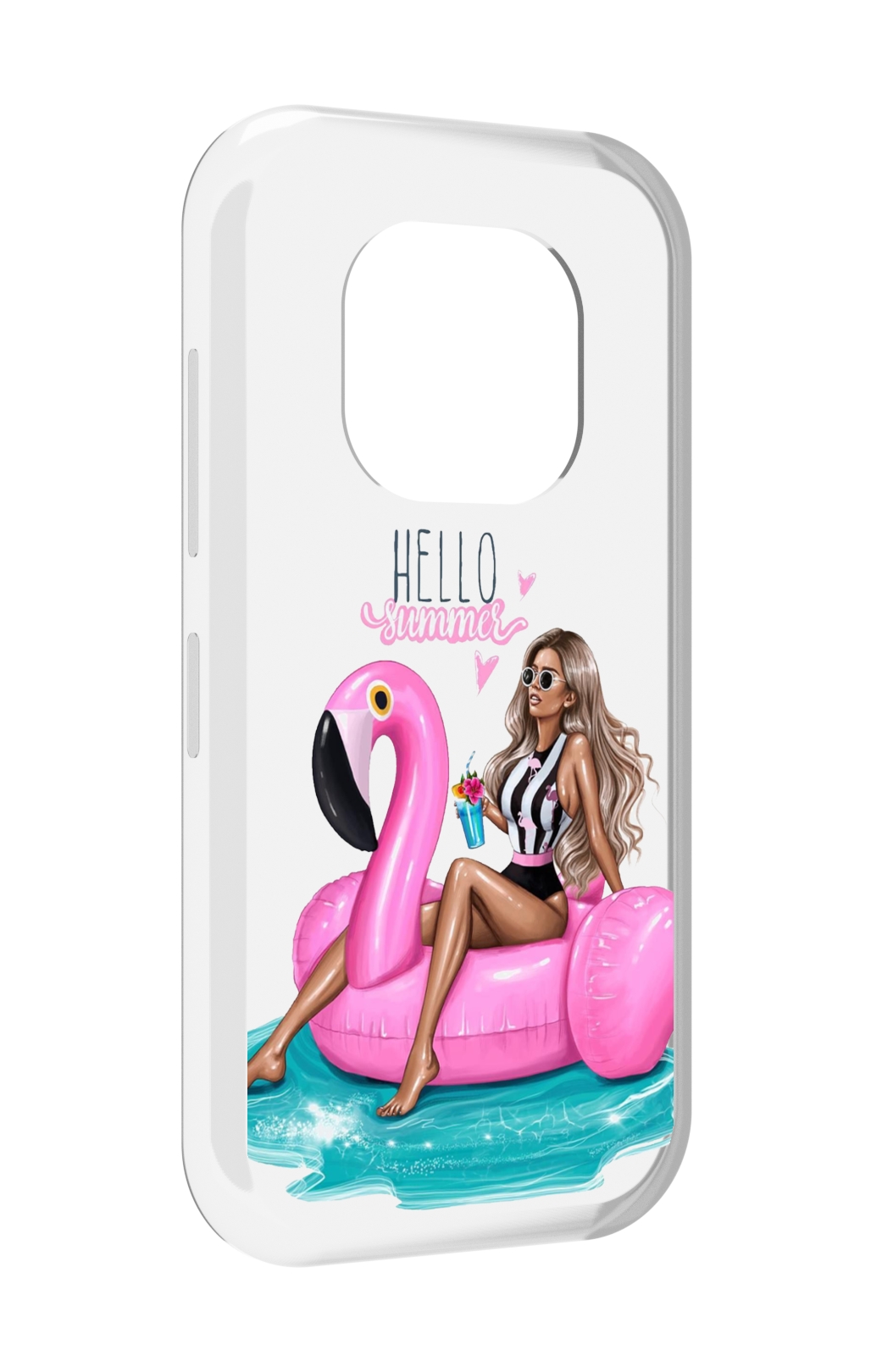 Чехол задняя-панель-накладка-бампер MyPads Hello-summer для Doogee V20 противоударный
