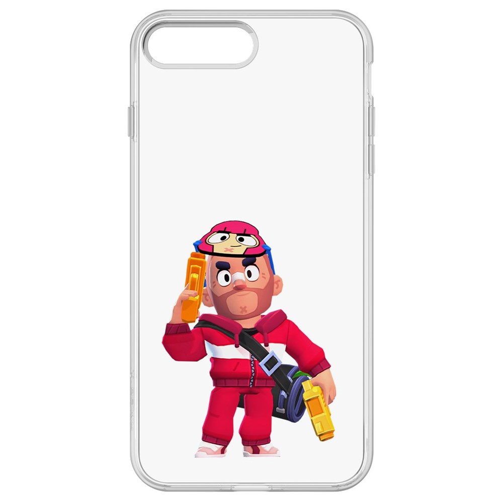 

Чехол-накладка Krutoff Clear Case Brawl Stars-Красавчик Кольт для iPhone 8 Plus