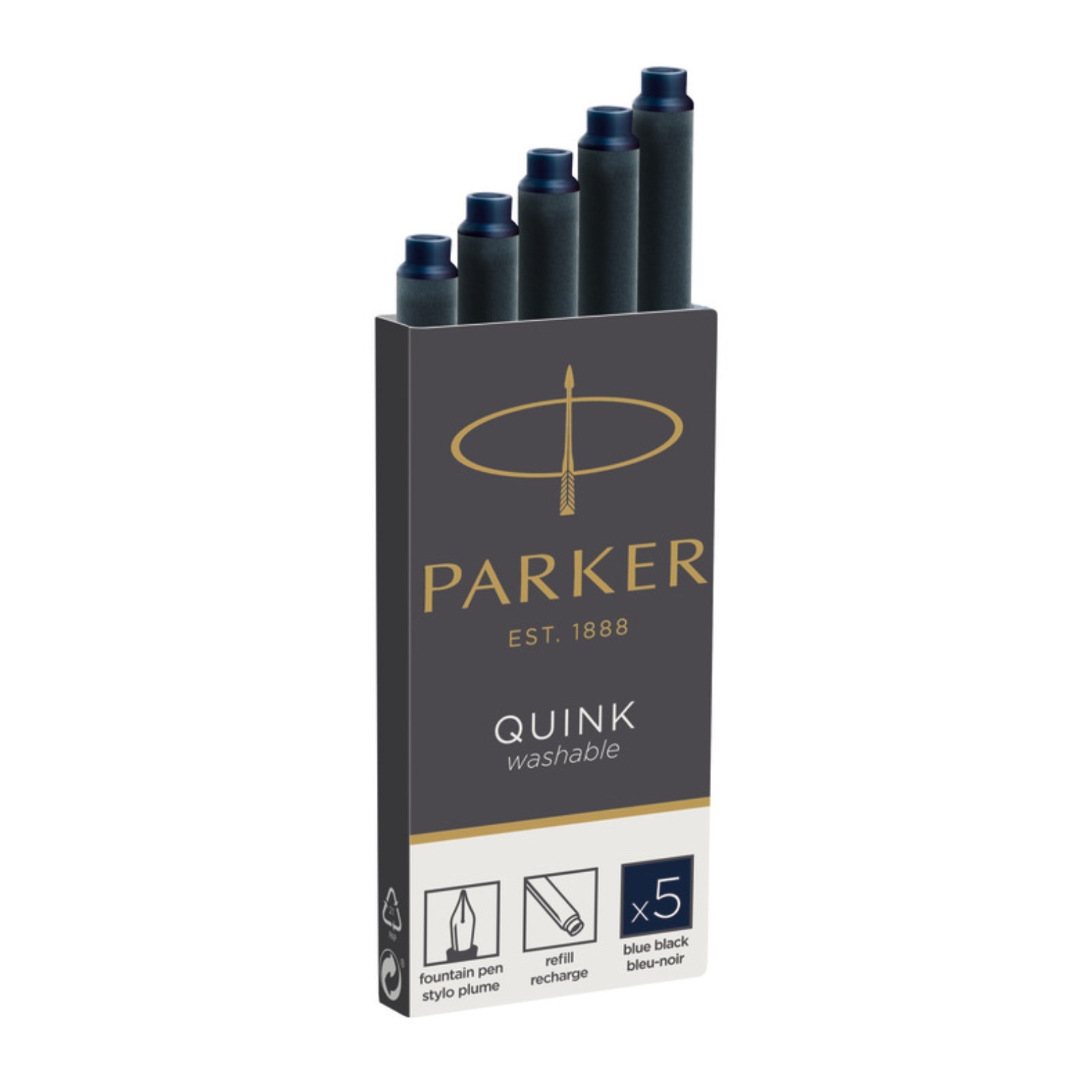 

Капсулы д/перьевой ручки PARKER Quink средние, синие в наборе из 5шт. Z-11