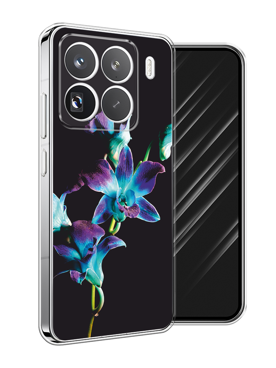 

Чехол Awog на Xiaomi 15 Pro "Синий цветок на черном", Черный;голубой;синий, 323750-1