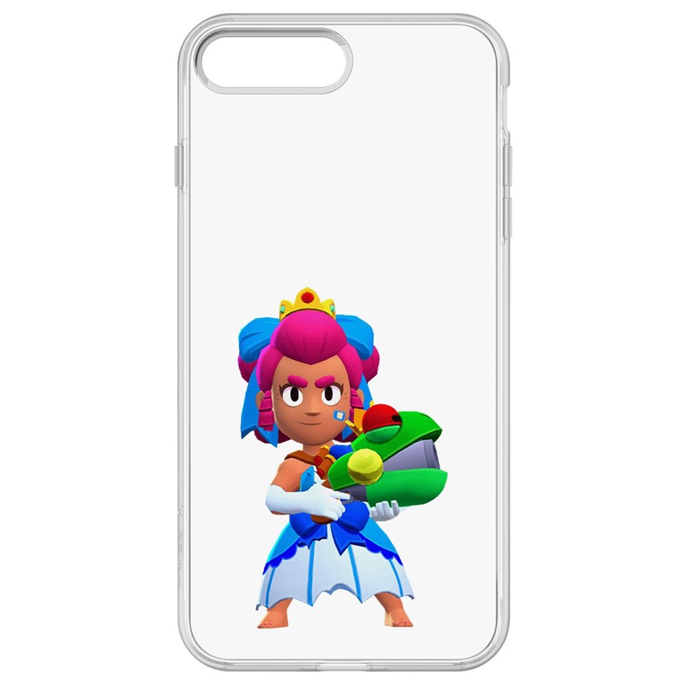 

Чехол-накладка Krutoff Clear Case Brawl Stars-Принцесса Шелли для iPhone 8 Plus, Прозрачный