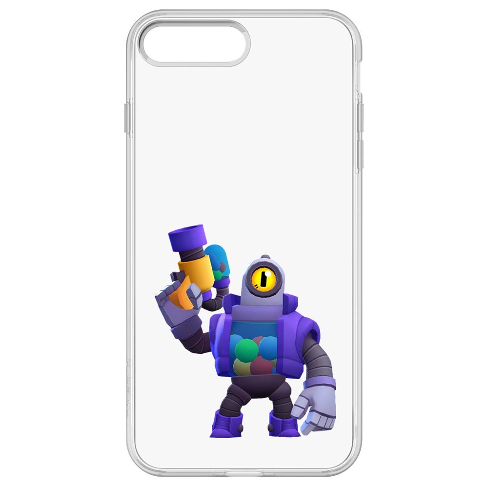 

Чехол-накладка Krutoff Clear Case Brawl Stars-Рико для iPhone 8 Plus