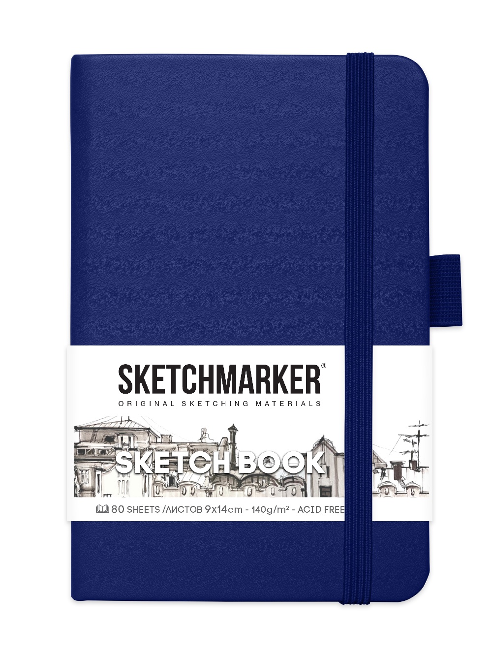 фото Скетчбук sketchmarker 2314801sm 140г/м2 9х14см., цв.: королевский синий