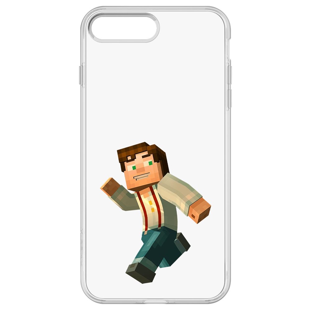 

Чехол-накладка Krutoff Clear Case Minecraft-Джесси для iPhone 8 Plus, Прозрачный