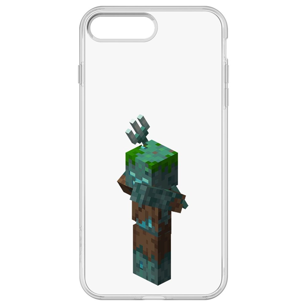 

Чехол-накладка Krutoff Clear Case Minecraft-Утопленник для iPhone 8 Plus, Прозрачный