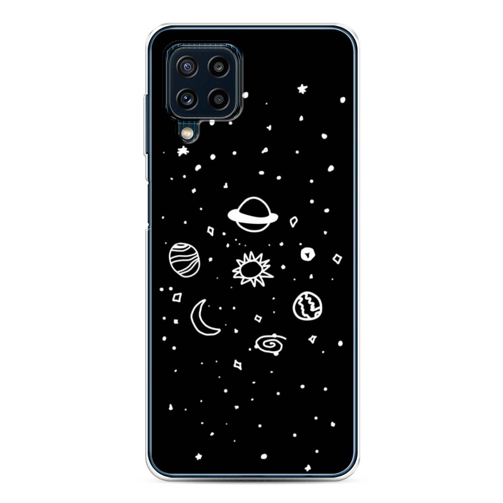 

Чехол на Samsung Galaxy A22/M22/M32 "Дудл солнечной системы", Бежевый;серый, 2103550-2