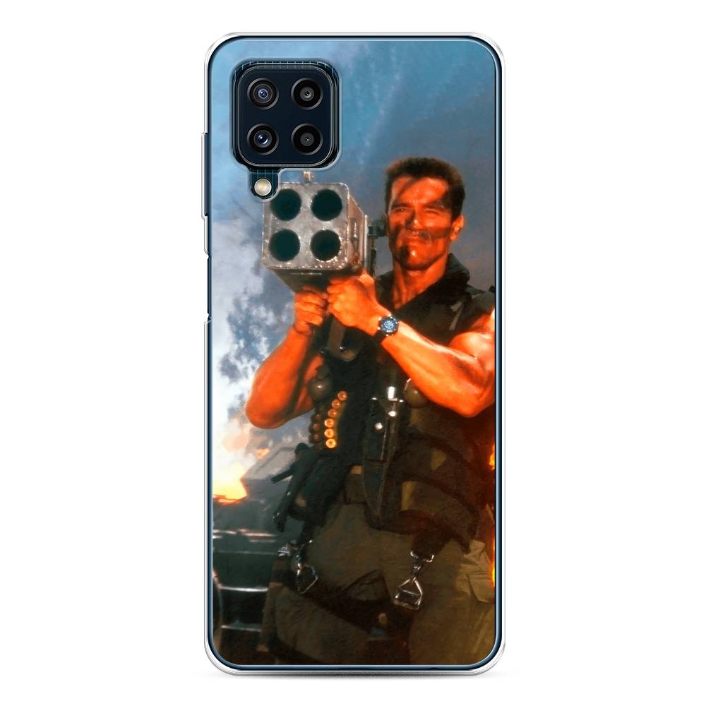 

Чехол на Samsung Galaxy A22/M22/M32 "Арнольд Шварцнеггер с базукой", Голубой;коричневый, 2103550-6