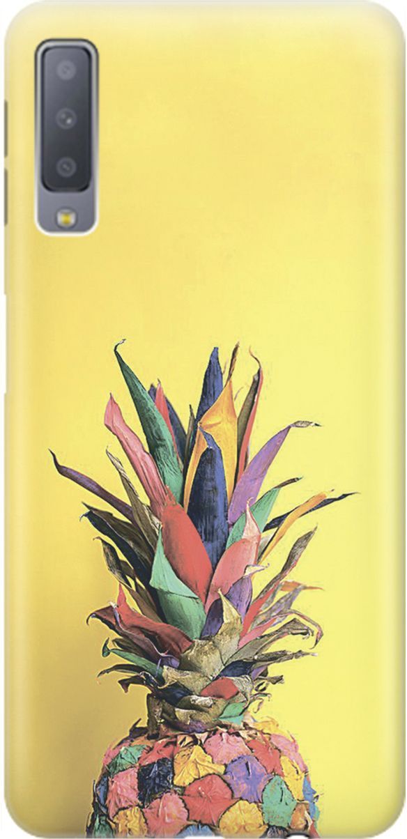 

Чехол на Samsung Galaxy A7 (2018) с принтом "Ананас на желтом", Желтый;синий, 1544