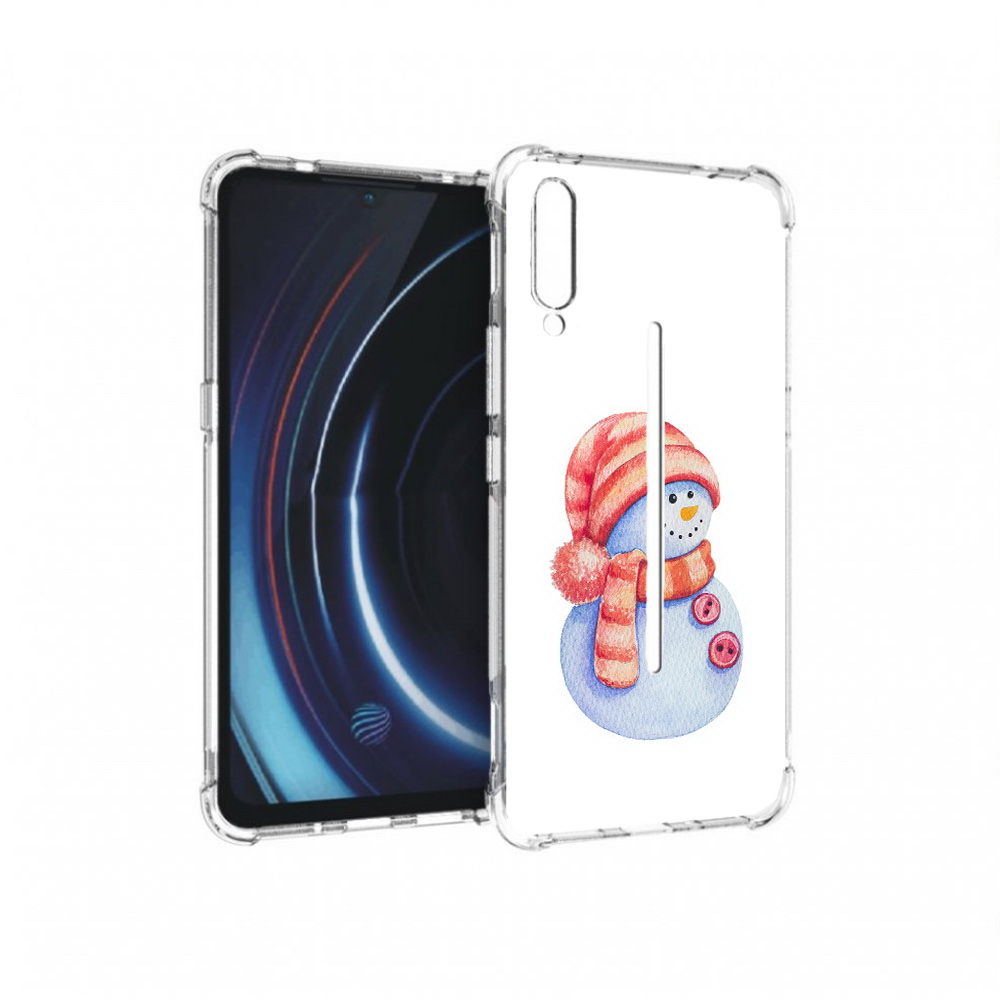 

Чехол MyPads Tocco для Vivo iQOO Веселый снеговик (PT226955.389.44), Прозрачный, Tocco