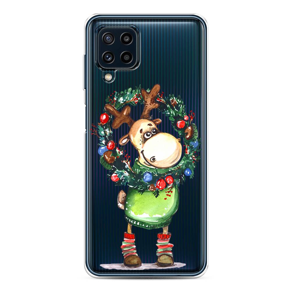 

Чехол на Samsung Galaxy A22/M22/M32 "Олень с новогодним венком", 2103550-4