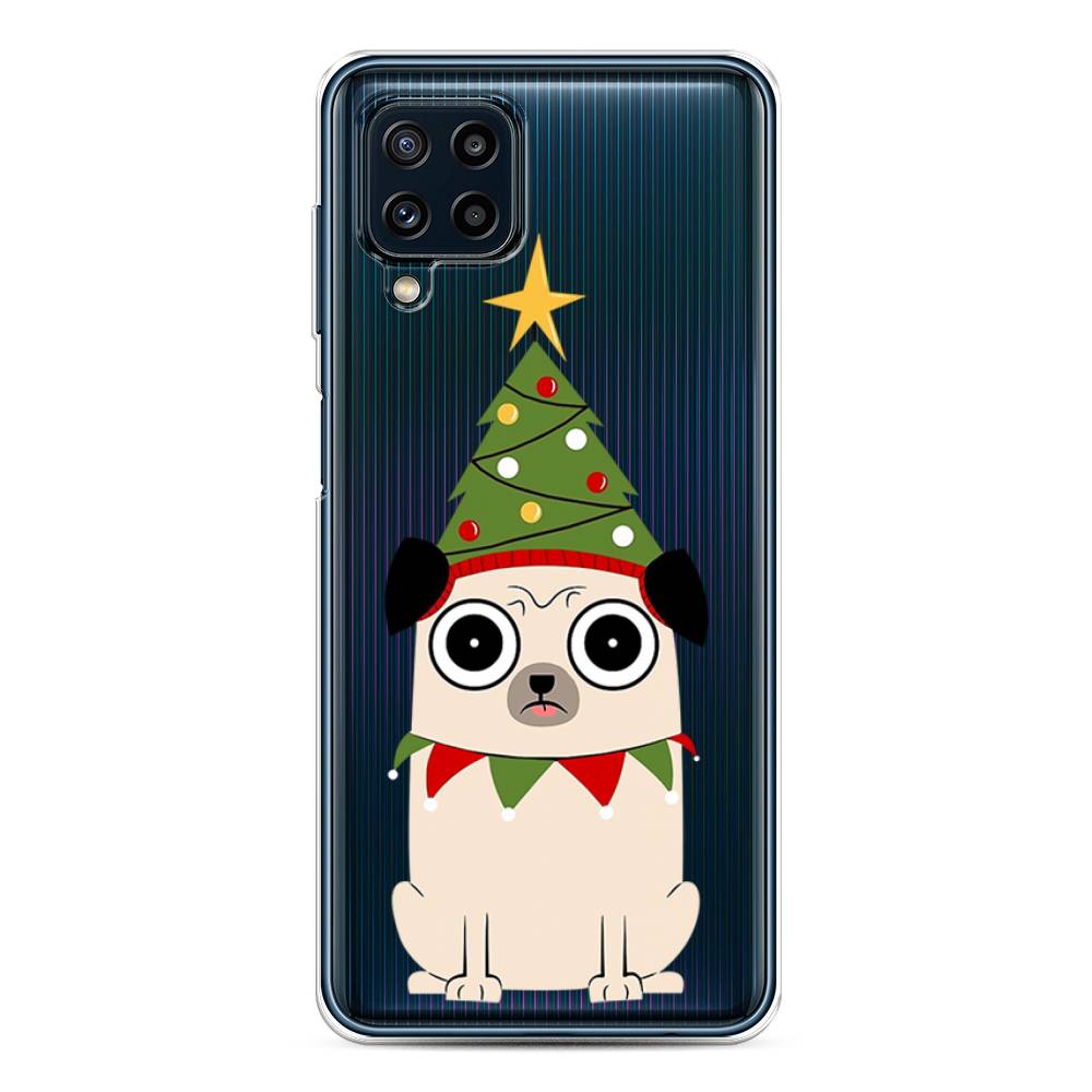 

Чехол на Samsung Galaxy A22/M22/M32 "Собачка с ёлочкой", Бежевый;красный;зеленый, 2103550-1
