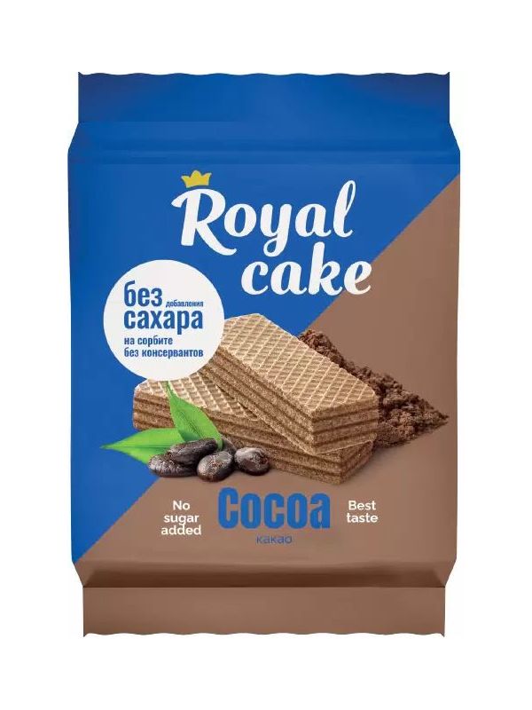 Вафли Royal Cake протеиновые какао в глазури 50 г