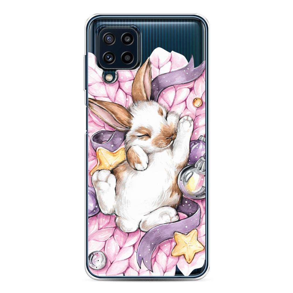 

Чехол на Samsung Galaxy A22/M22/M32 "Кролик спит", Розовый;белый, 2103550-5