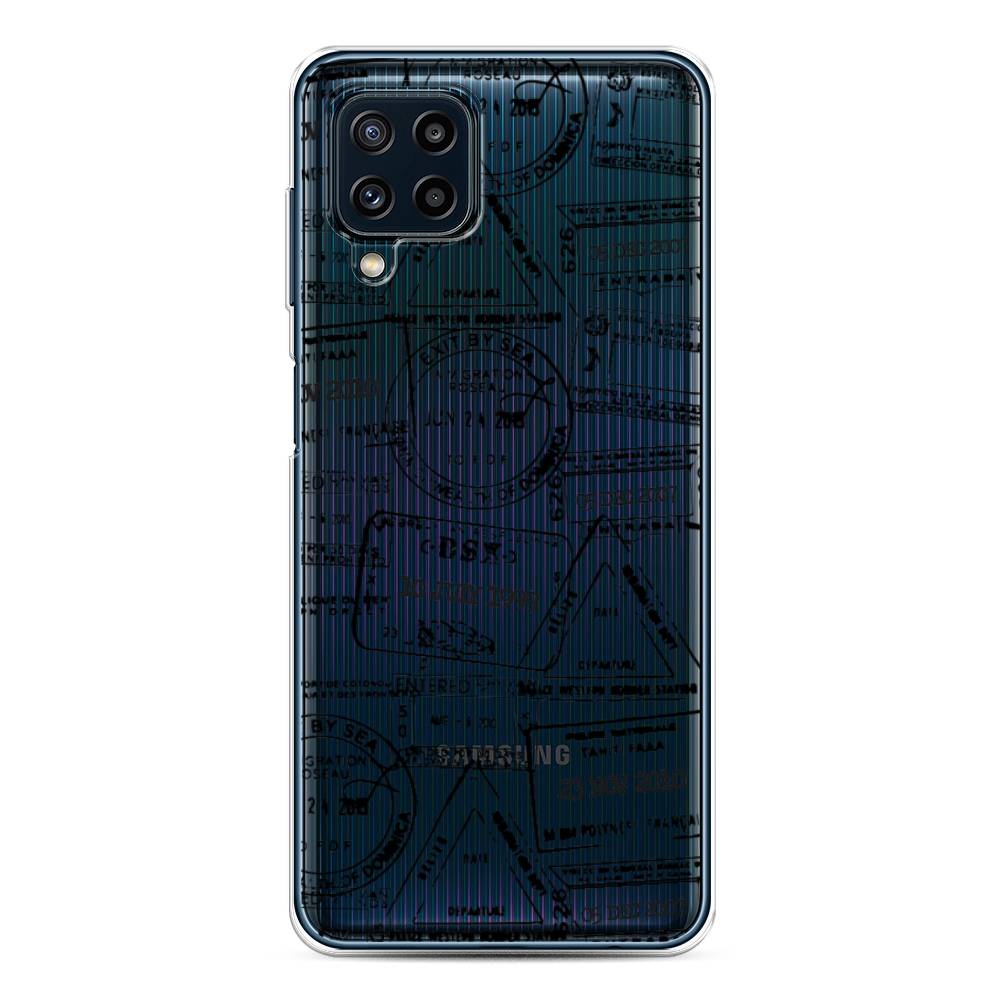 

Чехол на Samsung Galaxy A22/M22/M32 "Visa stamps 2", Белый;черный;серый, 2103550-2