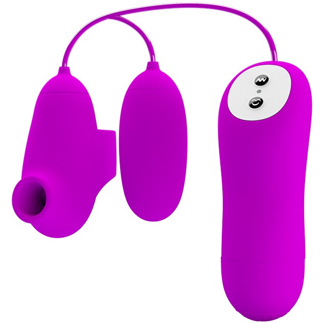 Лиловый вакуумный стимулятор клитора Baile с виброяйцом