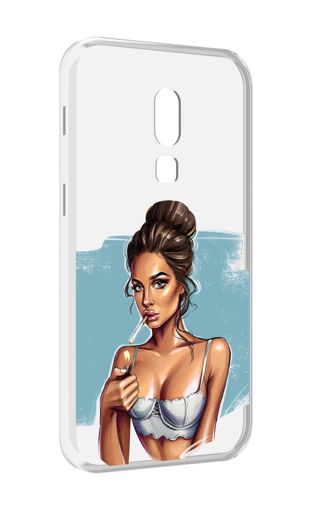 

Чехол MyPads девушка-с-зажигалкой для Meizu V8, Прозрачный, Tocco