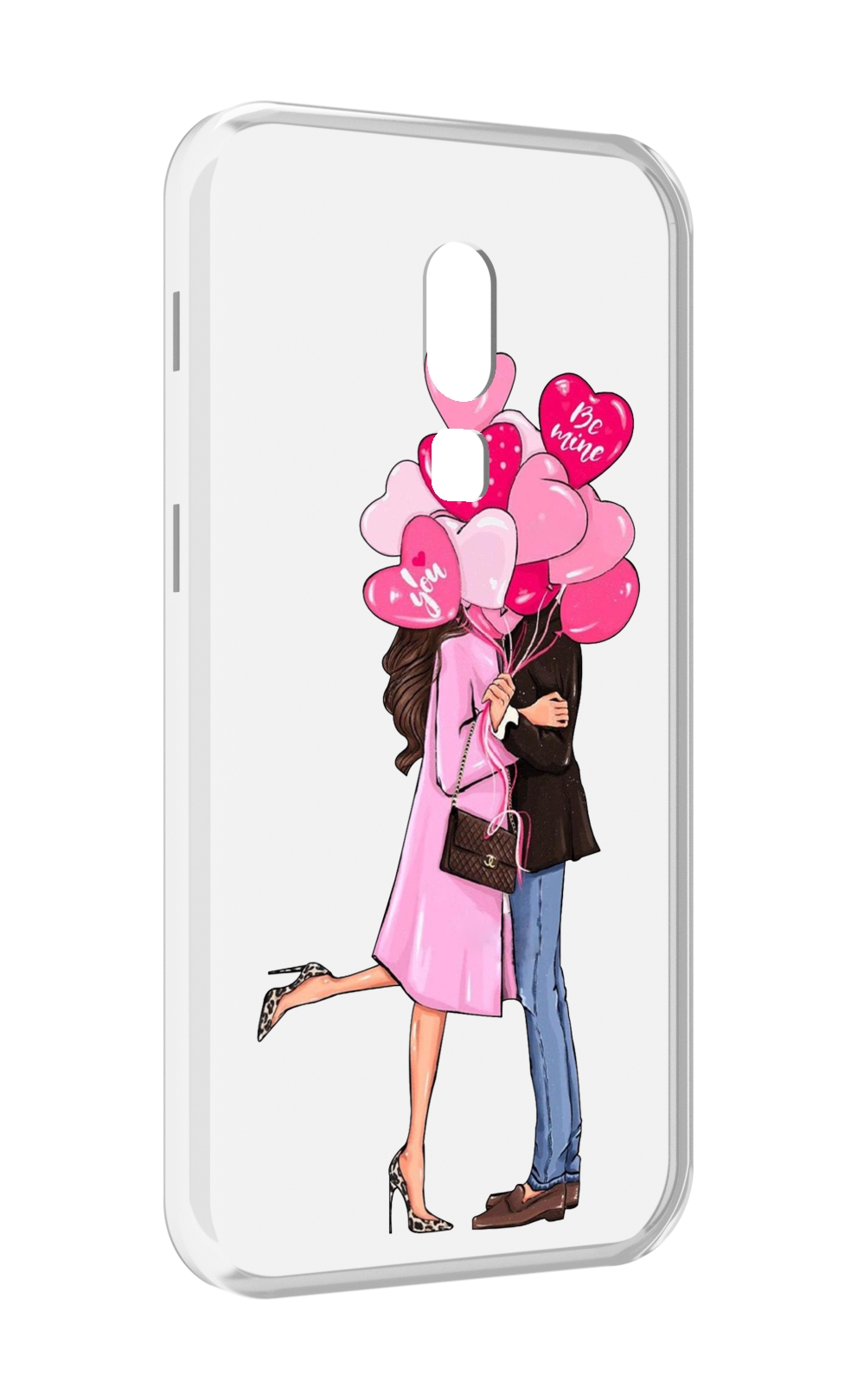 

Чехол MyPads девушка-с-парнем-сердечки женский для Meizu V8, Прозрачный, Tocco