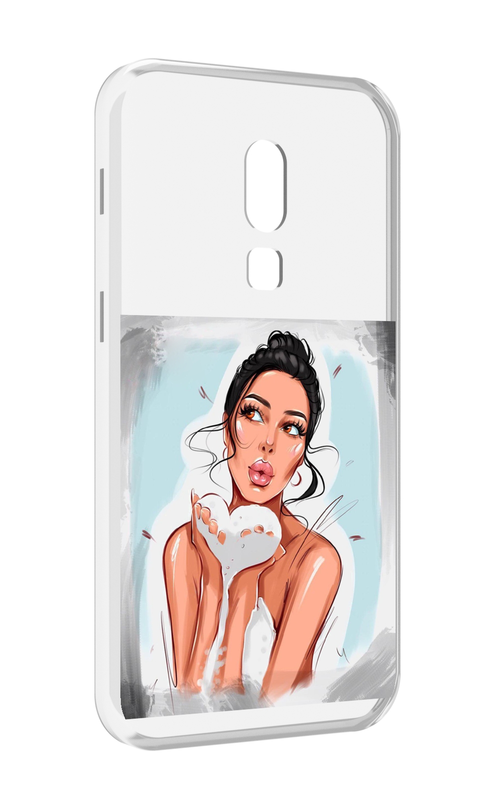 

Чехол MyPads девушка-с-пеной женский для Meizu V8, Прозрачный, Tocco