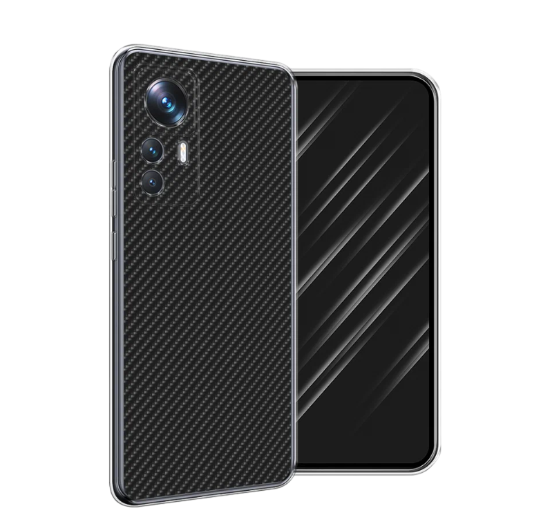 

Силиконовый чехол "Черный карбон" на Xiaomi 12, 312350-3