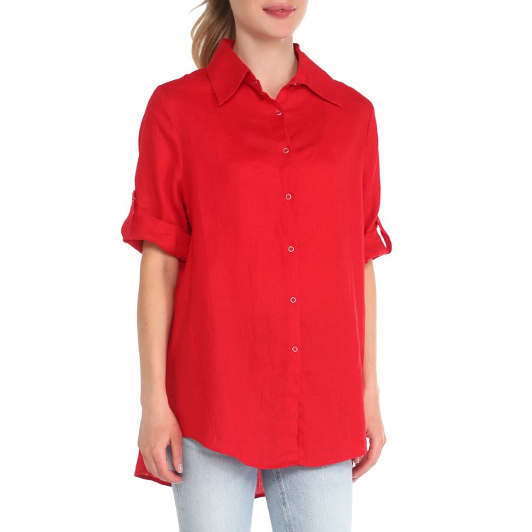 

Рубашка женская Maison David MLY2116 красная XL, Красный, MLY2116