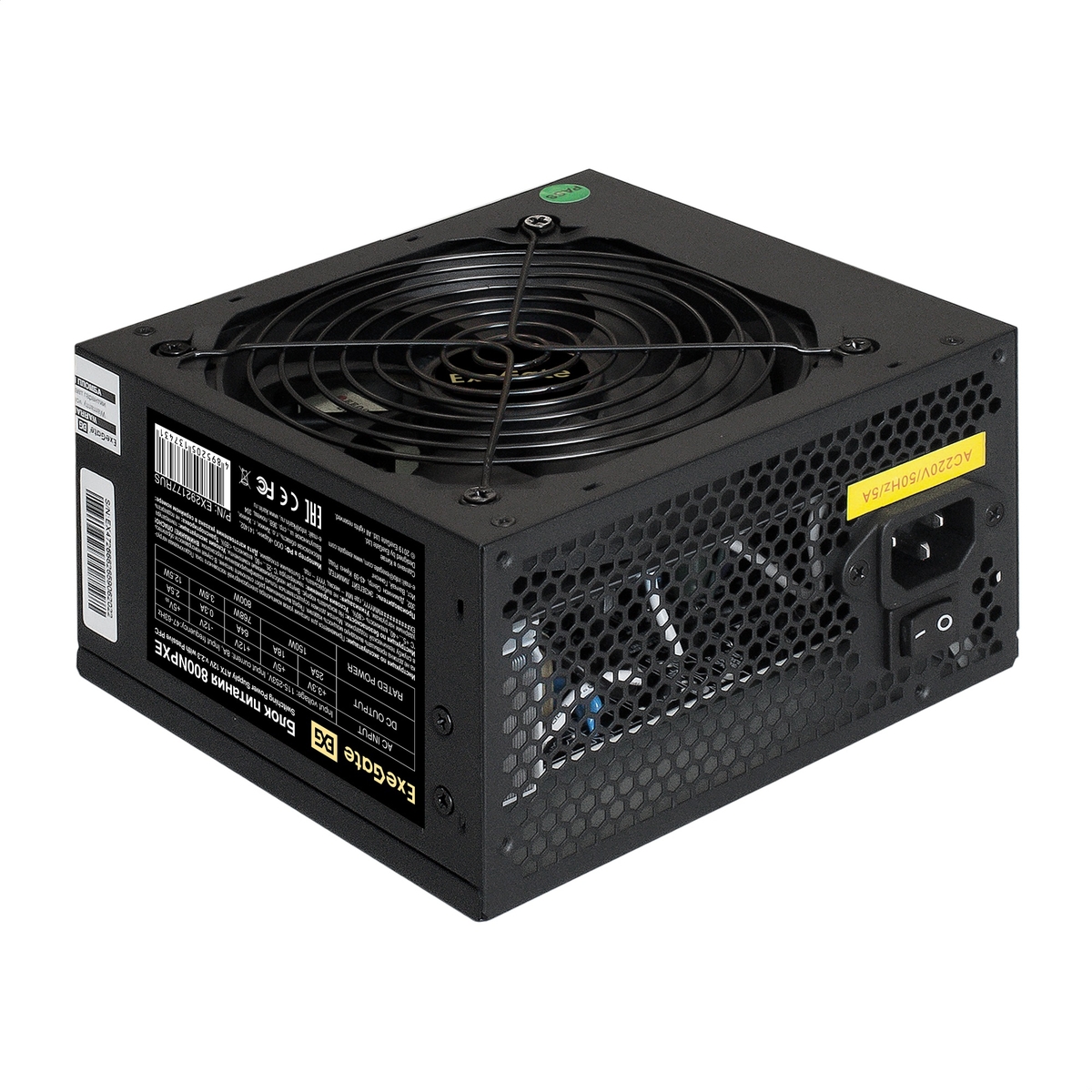 

Блок питания ExeGate 800NPXE 800W (EX292177RUS-PC), Черный, EX292177RUS-PC