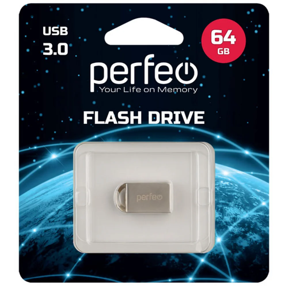 Флешка Perfeo 64GB M11 Metal Series (PF-M11MS064)