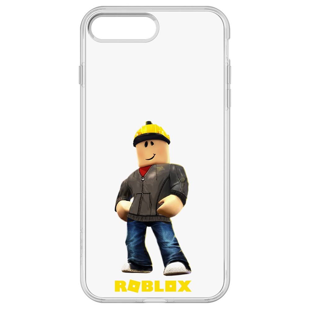 Чехол-накладка Krutoff Clear Case Roblox-Строитель для iPhone 8 Plus