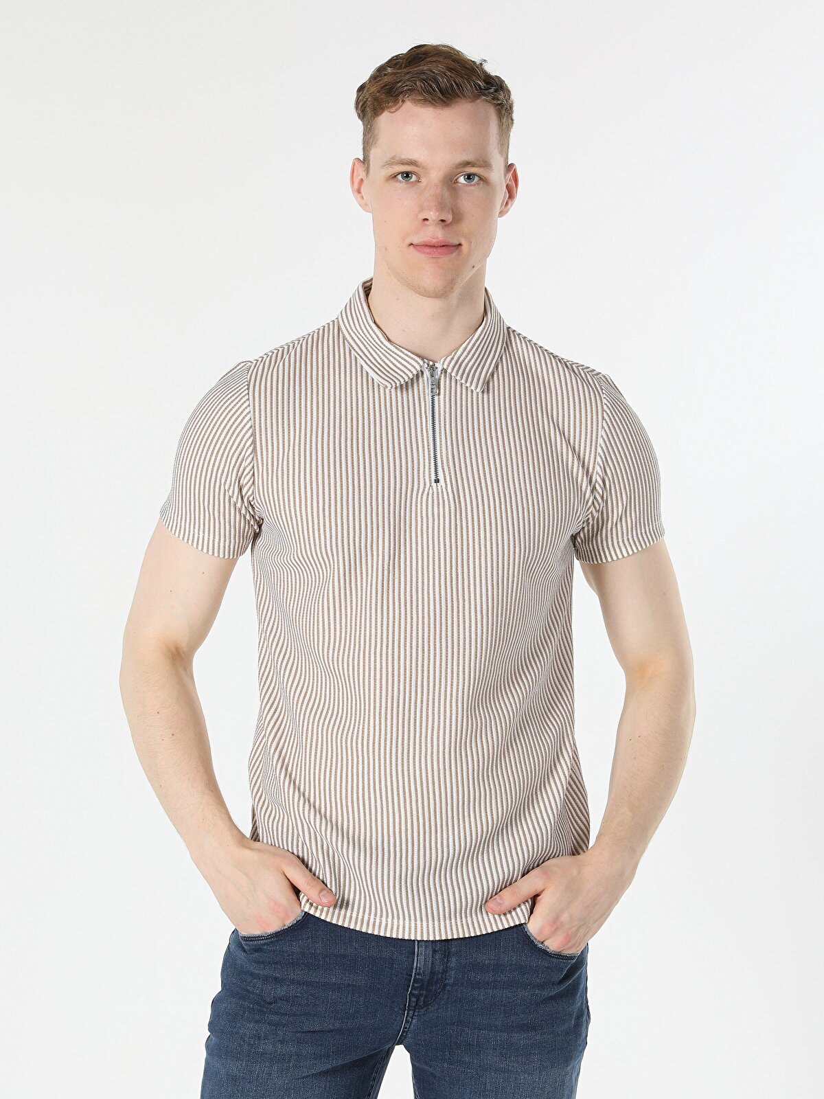 

Футболка мужская Colins CL1058016_Q1.V1AN бежевая XL, Бежевый, CL1058016_Q1.V1AN