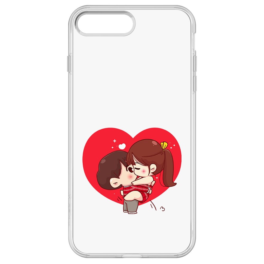 

Чехол-накладка Krutoff Clear Case Аниме любовь для iPhone 8 Plus, Прозрачный