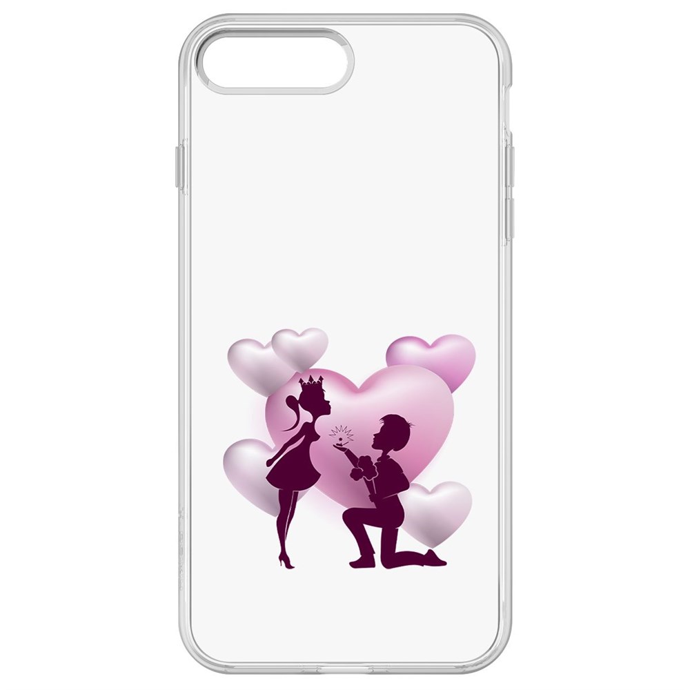 

Чехол-накладка Krutoff Clear Case Будь моей для iPhone 8 Plus, Прозрачный