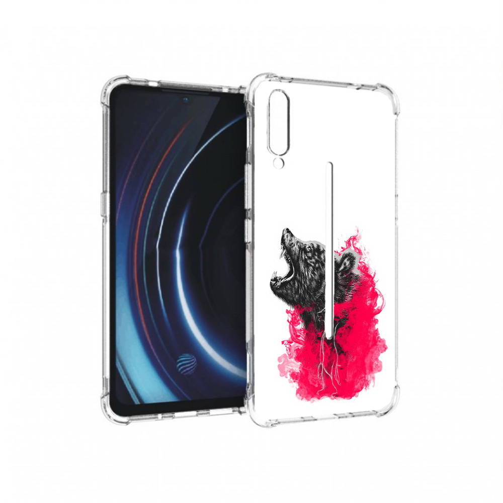 

Чехол MyPads Tocco для Vivo iQOO медведь в дымке (PT226955.389.463), Прозрачный, Tocco
