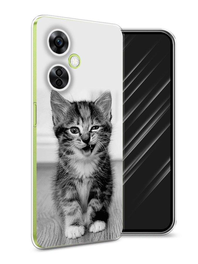 

Чехол Awog на OnePlus Nord N30 5G/Nord CE3 5G/Nord CE3 Lite "Подмигивающий котенок", Черный;серый, 153950-1