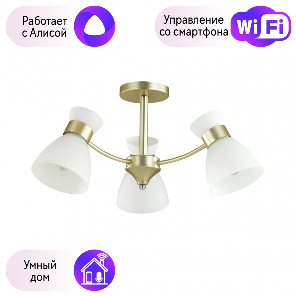 

Люстра потолочная Lumion Wilma с поддержкой Алиса 4535/3C-A