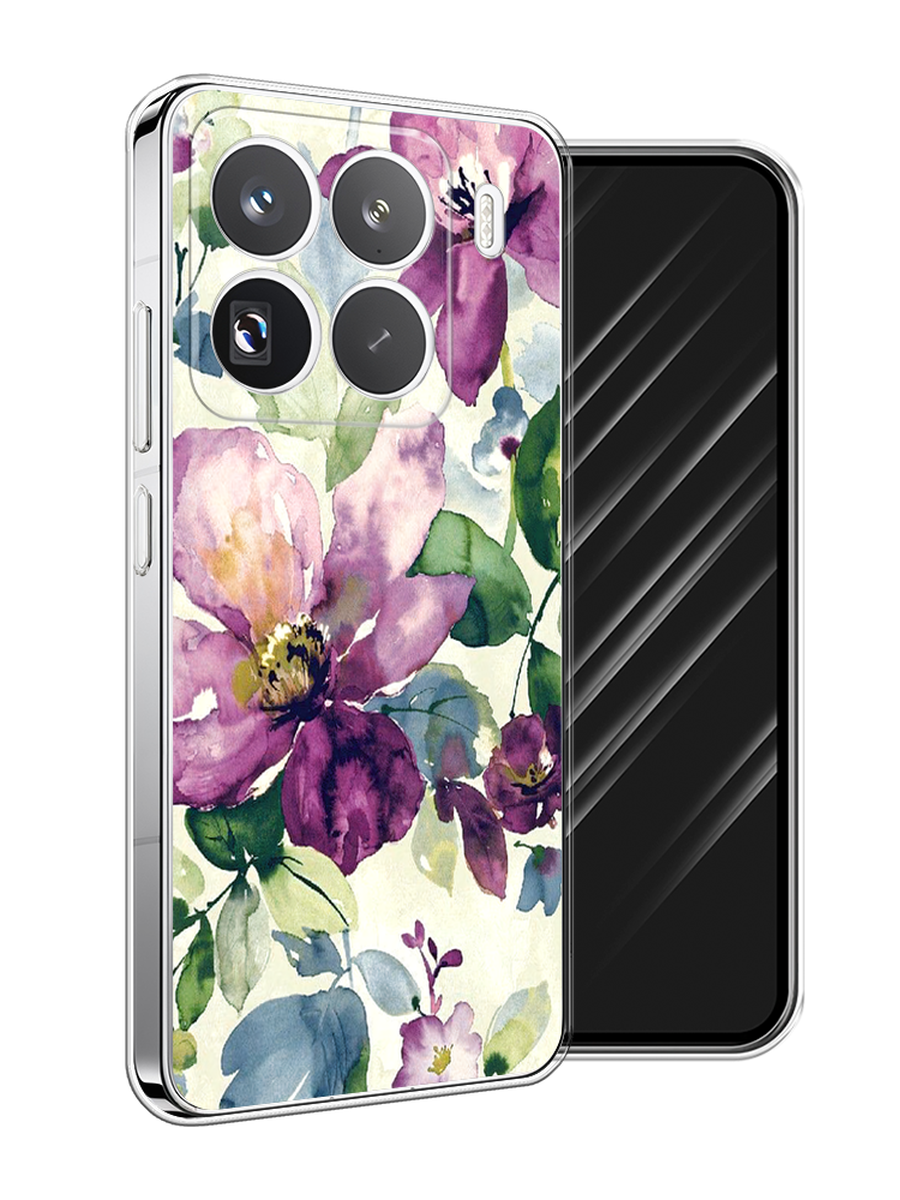 

Чехол Awog на Xiaomi 15 Pro "Сиреневые цветы-акварель", Фиолетовый, 323750-1
