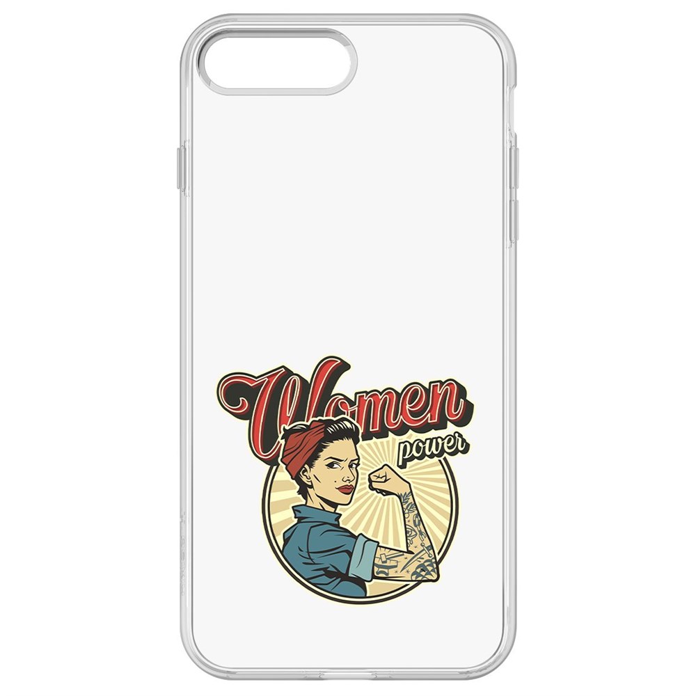 

Чехол-накладка Krutoff Clear Case Women Power для iPhone 8 Plus, Прозрачный