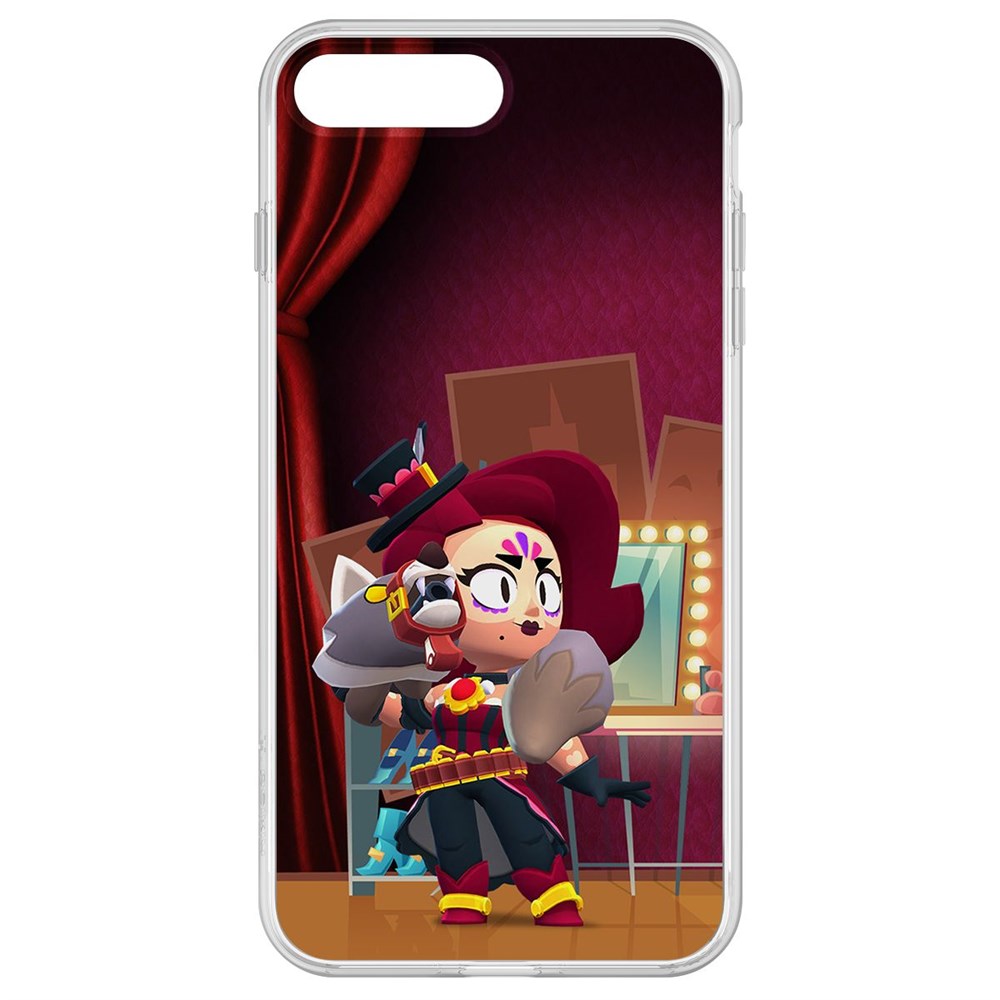 

Чехол-накладка Krutoff Clear Case Brawl Stars-Лихая Лола для iPhone 8 Plus, Прозрачный
