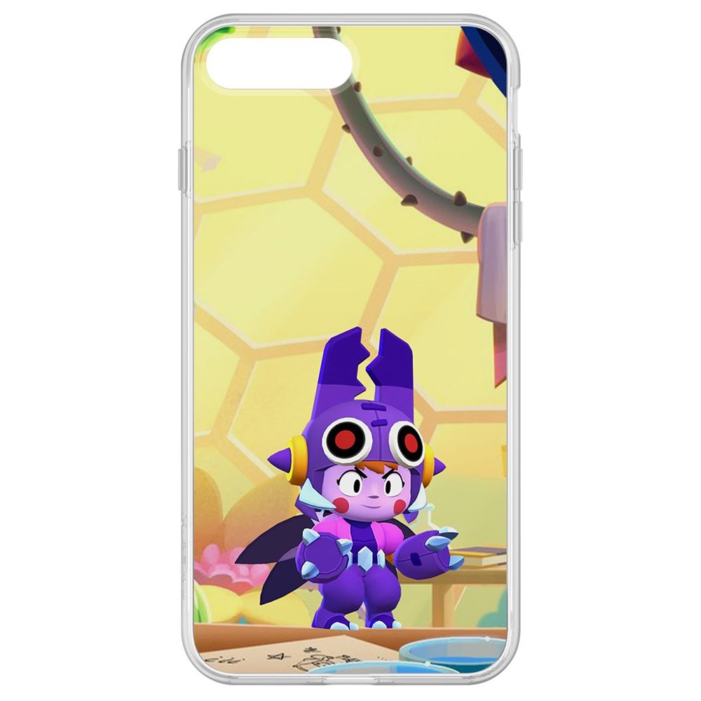 

Чехол-накладка Krutoff Clear Case Brawl Stars-Мегамуха Беа для iPhone 8 Plus