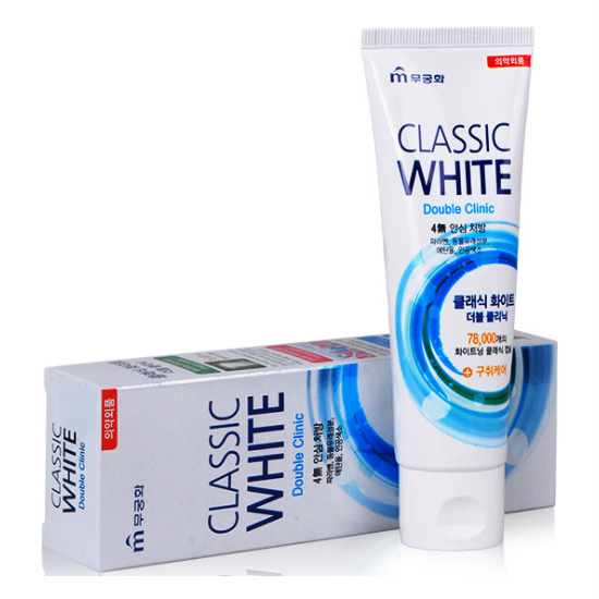 Зубная паста Classic White отбеливающая с ароматом мяты и ментола 110г