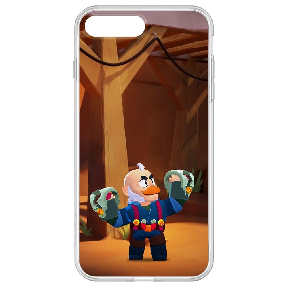 

Чехол-накладка Krutoff Clear Case Brawl Stars-Сэм для iPhone 8 Plus, Прозрачный