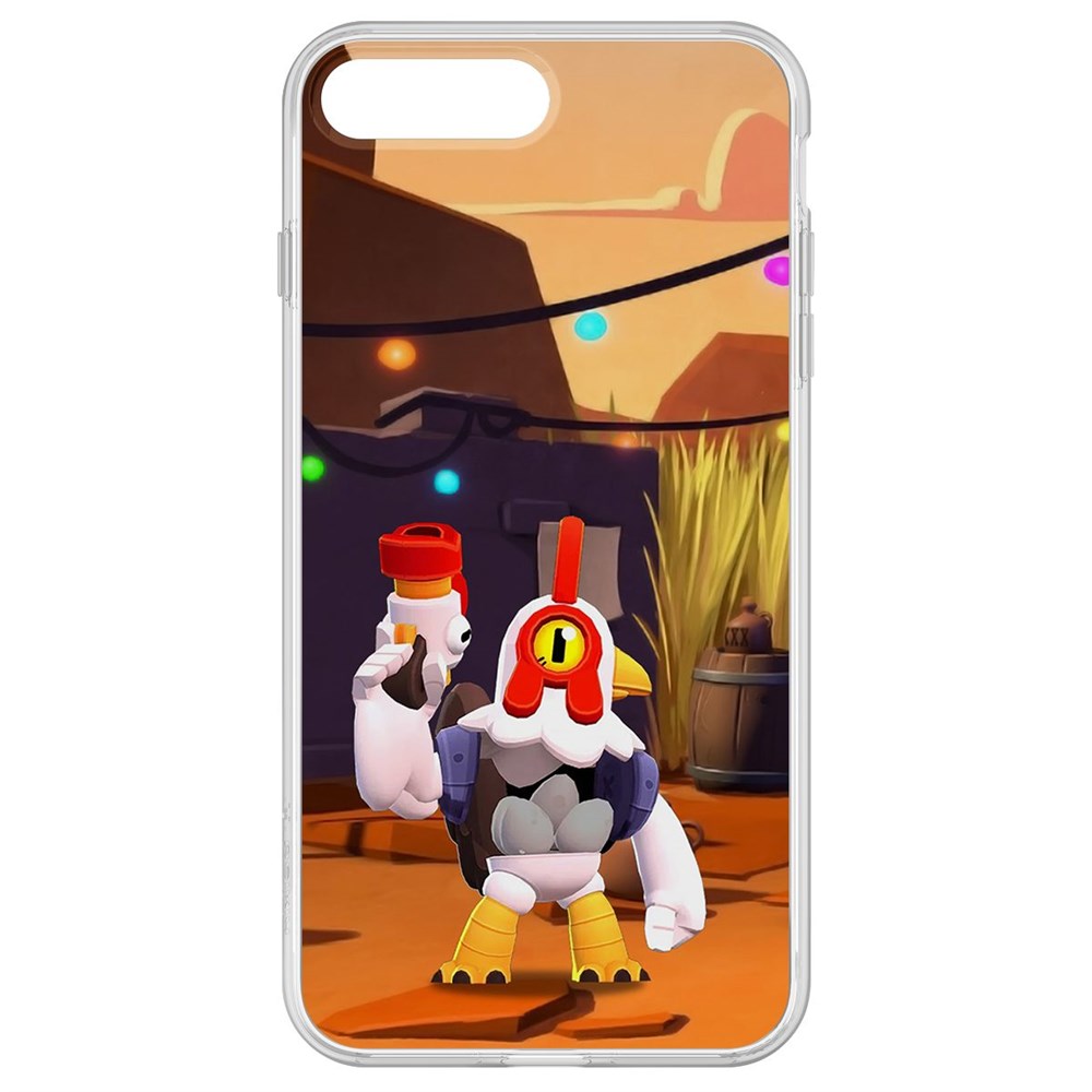 

Чехол-накладка Krutoff Clear Case Brawl Stars-Цыплёнок Рико для iPhone 8 Plus