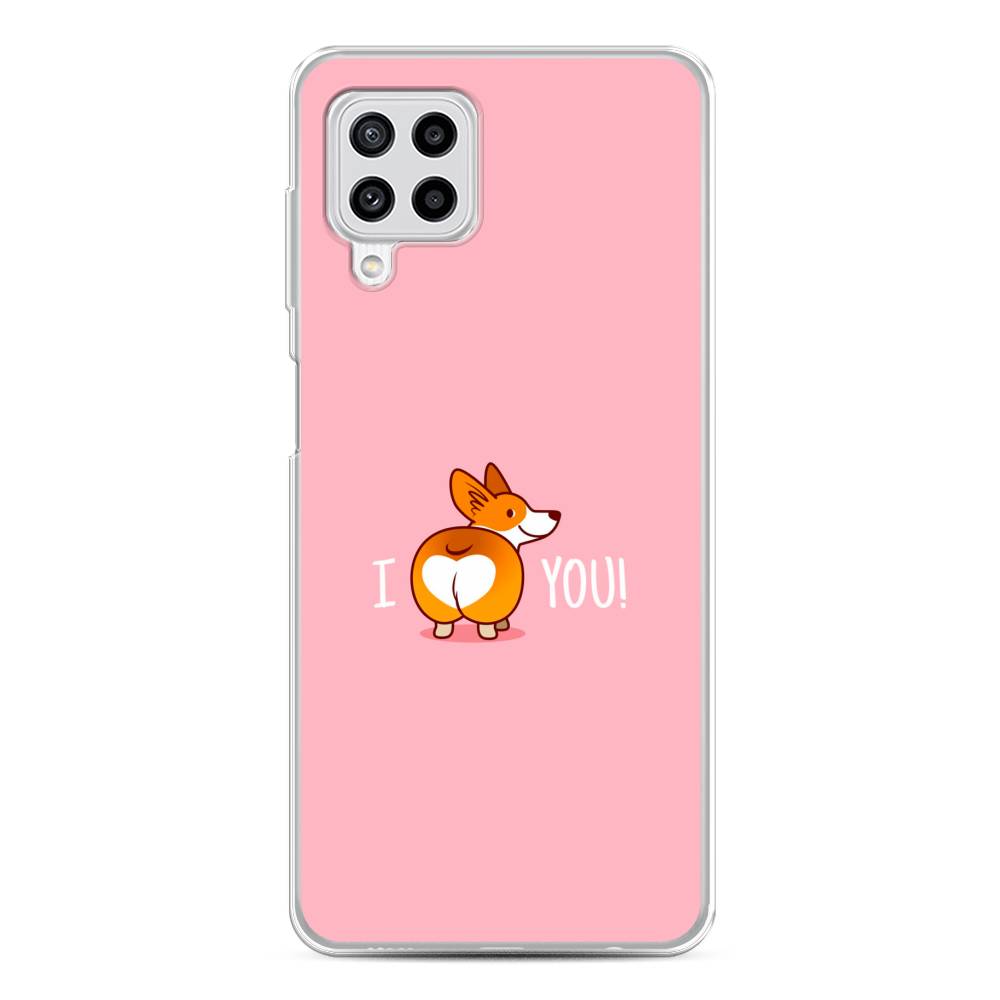 

Чехол на Samsung Galaxy A22/M22/M32 "Корги I love you", Розовый;коричневый;белый, 2103450-1
