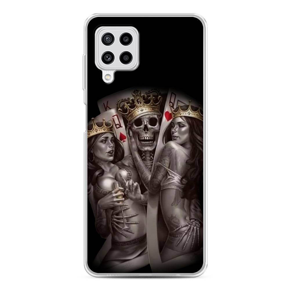 

Чехол на Samsung Galaxy A22/M22/M32 "Карты король и королевы", Серый;желтый, 2103450-6