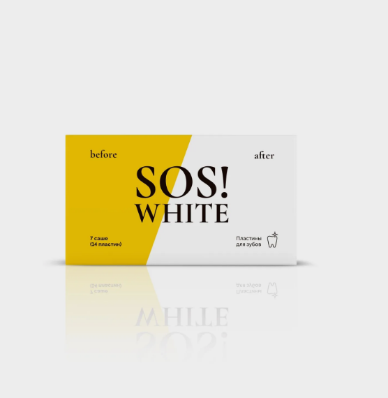 Отбеливающие полоски для зубов SOSWHITE Пластины для зубов