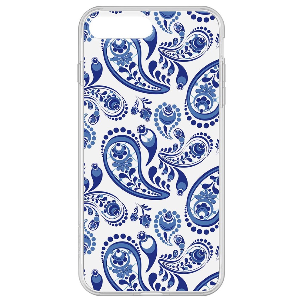 

Чехол-накладка Krutoff Clear Case Гжель для iPhone 8 Plus, Прозрачный